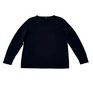 NWOT Talbot Pure Cashmere Sweater Jumper Black Size LP Long Sleeve Cuff Buttons